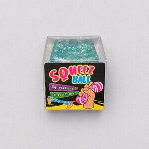 Squeez Ball Blue Glitter Squishy Stress Relief Toy